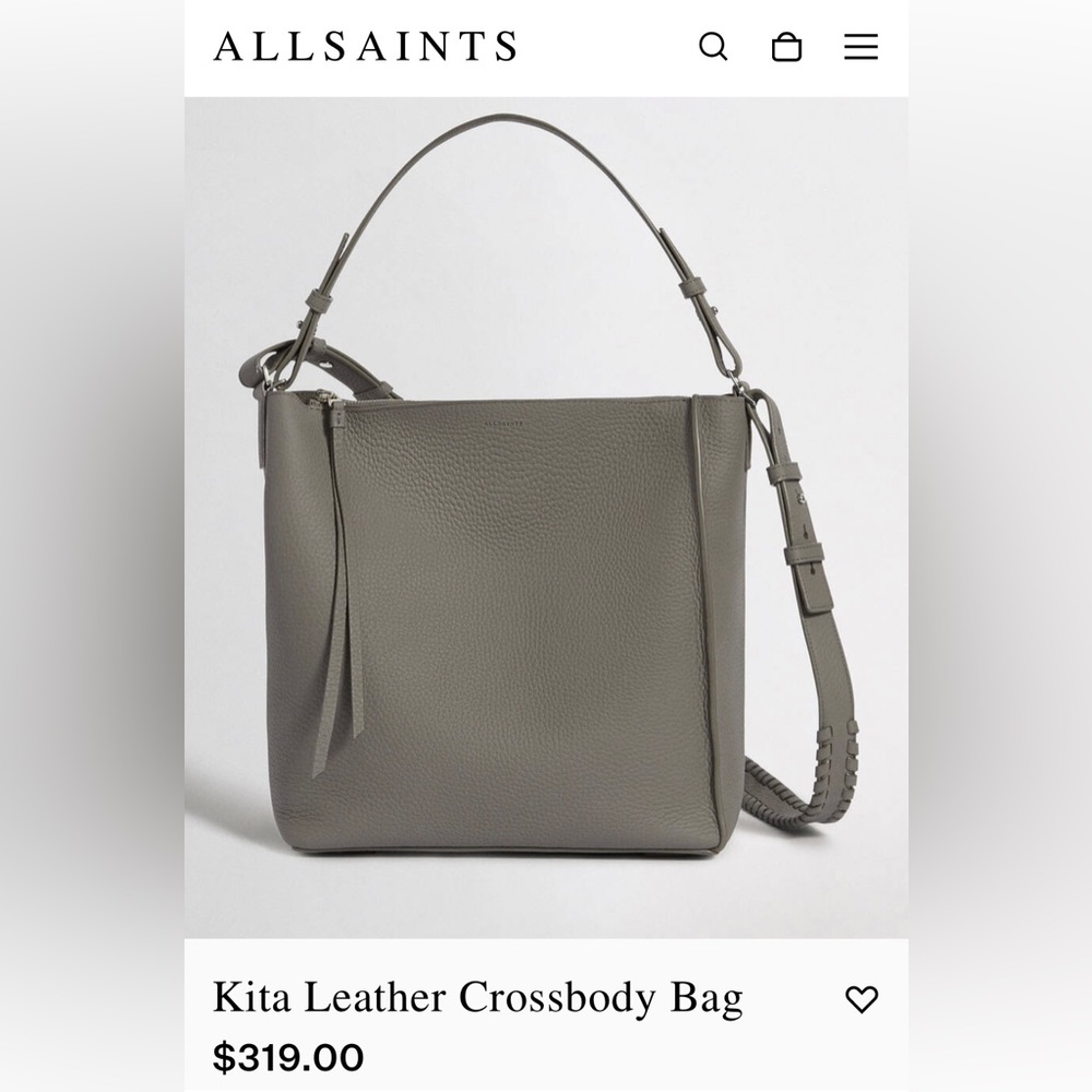 Brand New, Never Used, All Saints Leather Purse